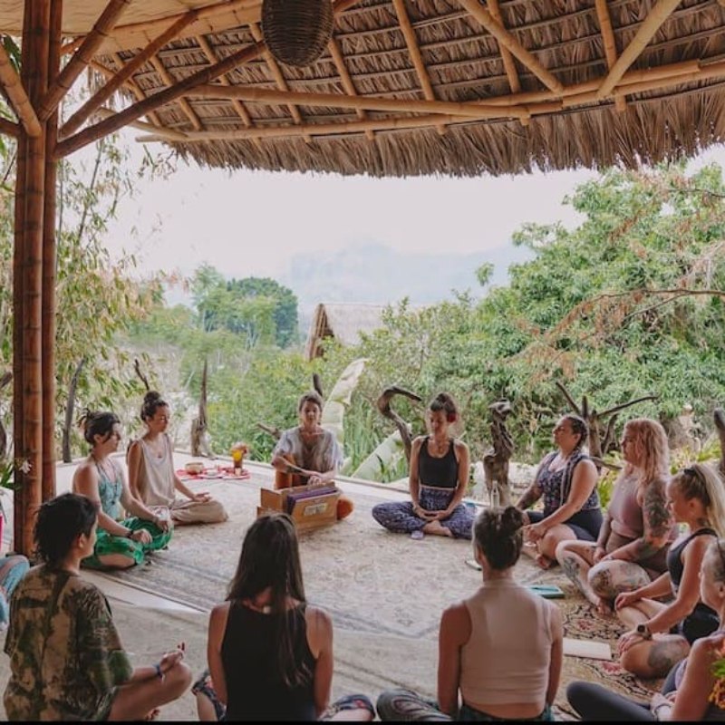 Breathwork session at your villa