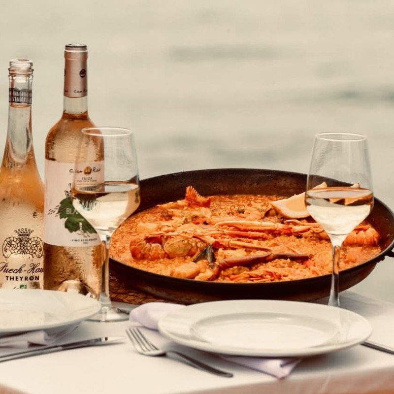 Paella prepared at the villa