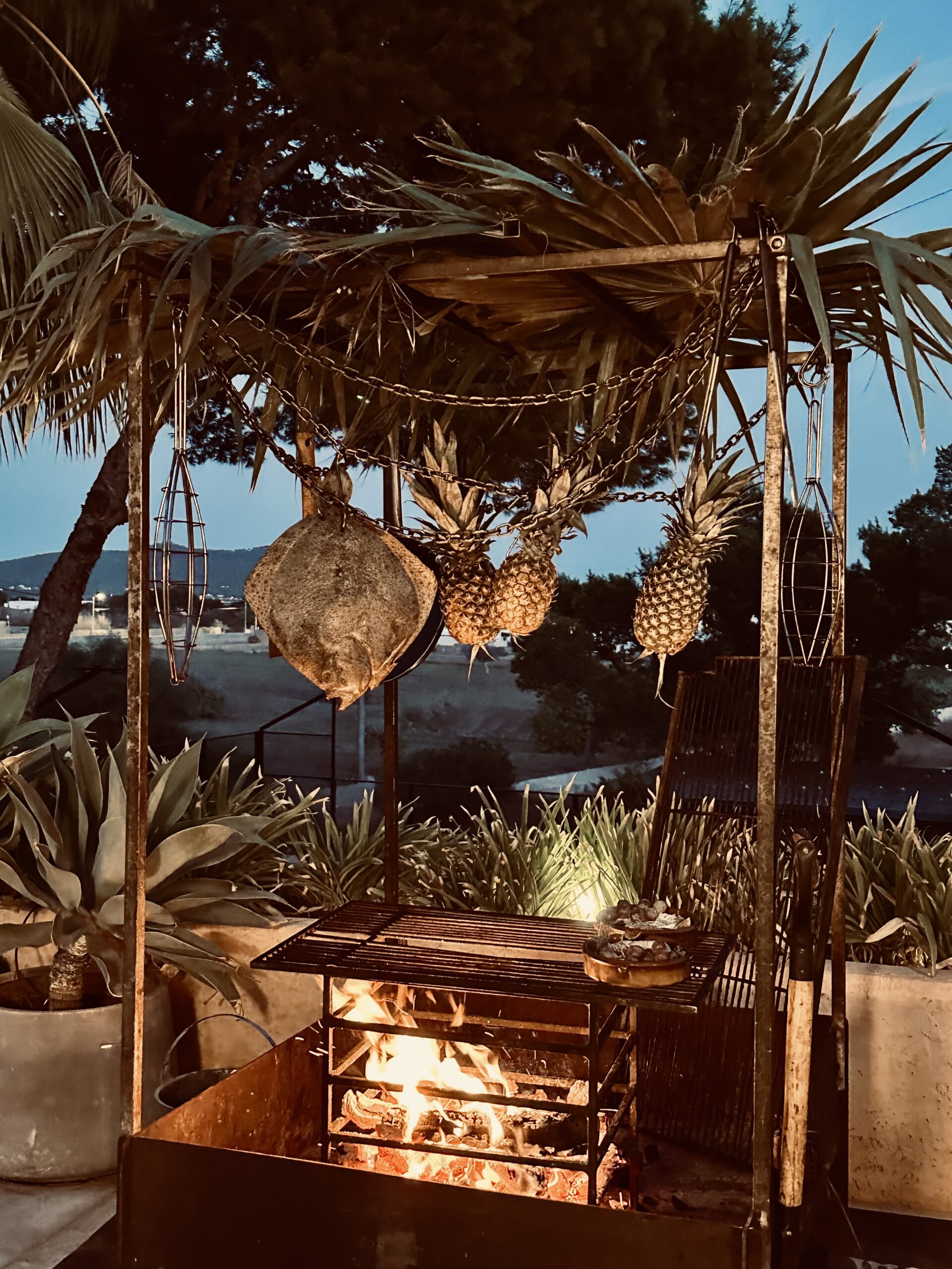 Brasero gourmet dinner at the villa